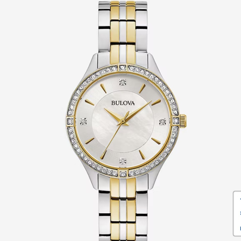 Bulova Women's Two-Tone Crystal Accent Stainless-Steel Watch